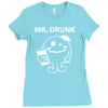 mr. Drunk Ladies Fitted T-Shirt