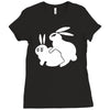 rude, rabbits humping,funny Ladies Fitted T-Shirt