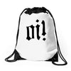 oi punk rock top long sleeve Drawstring Bags