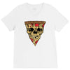 pizza skull V-Neck Tee