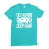 space alien qr code Ladies Fitted T-Shirt