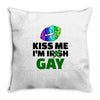 kiss me im gay Throw Pillow