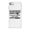 i'm a secondhand vegetarian. cows eat grass, i eat cows. iPhone 7 Case