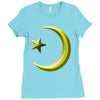 gay pride star and crescent Ladies Fitted T-Shirt