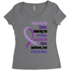 supporting the fighter, admiring the survivors, honoring the taken Women's Triblend Scoop T-shirt