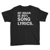 my brain is 80% song lyrics Youth Tee