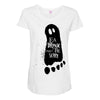 eat drink and be scary 2 Maternity Scoop Neck T-shirt