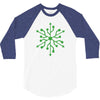 snowflake geek usb green 3/4 Sleeve Shirt