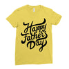 happy fathers day Ladies Fitted T-Shirt