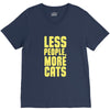 less people, more cats V-Neck Tee