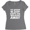 an arrow a day zombie dary Women's Triblend Scoop T-shirt