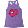 sexy lip biting Racerback Tank