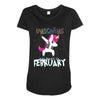 Born Unicorns-Born February Maternity Scoop Neck T-shirt