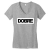 Dobre Black/White Women's V-Neck T-Shirt