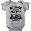 Super Cool Pop Pop Of A Freaking Awesome Grandson Baby Onesie