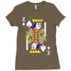 party king design funny humor cool graph baseball Ladies Fitted T-Shirt