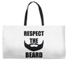 respect the beard Weekender Totes