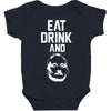 eat drink and b Baby Bodysuit