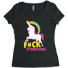 gay pride f#ck younicorn funny rude unicorn Women's Triblend Scoop T-shirt