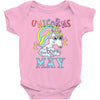 unicorns are born in may cute unicorn Baby Bodysuit
