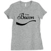 enjoy bacon tshirt funny humor pork tee coke food rude offensive meat Ladies Fitted T-Shirt