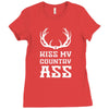 kiss my country ass Ladies Fitted T-Shirt