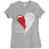 half of my heart is in heaven with my angel Ladies Fitted T-Shirt