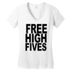 free high fives t shirt x large funny humor geek awesome highfive cool Women's V-Neck T-Shirt