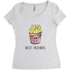 Burger and Fries Best Friends Women's Triblend Scoop T-shirt