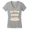 Super Cool Grandson Of A Freaking Awesome Grandma Women's V-Neck T-Shirt