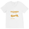 I'm a december woman I was born with my heart V-Neck Tee