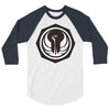 white and black 3/4 Sleeve Shirt