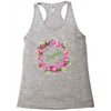 Floral Baby Name Racerback Tank