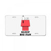 Sleep Big Fan License Plate