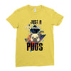 who loves pugs Ladies Fitted T-Shirt