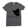black cats rule Ladies Fitted T-Shirt