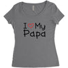 I Love My Papa Women's Triblend Scoop T-shirt
