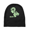 alien believe space sci fi ufo nerd Baby Beanies