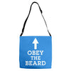 obey the beard funny Adjustable Strap Totes