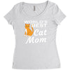 world's best cat mom Women's Triblend Scoop T-shirt
