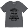 Super Cool Papaw Of A Freaking Awesome Granddaughter V-Neck Tee
