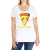 pizza chew! Ladies Curvy T-Shirt