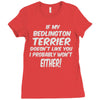 if my bedlington terrier doesn't like you i probably won't either Ladies Fitted T-Shirt