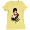 49. not today satan 022 Ladies Fitted T-Shirt