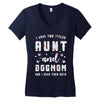 i have two titles aunt and dogmom and i rock them both Women's V-Neck T-Shirt