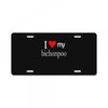 i love my bichonpoo License Plate