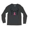 breast with pink ribbon Long Sleeve Shirts