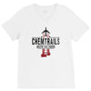 jet chemtrails red &amp; grey logo V-Neck Tee