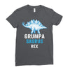 grumpa saurus rex Ladies Fitted T-Shirt