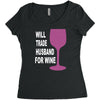 husband for wine Women's Triblend Scoop T-shirt